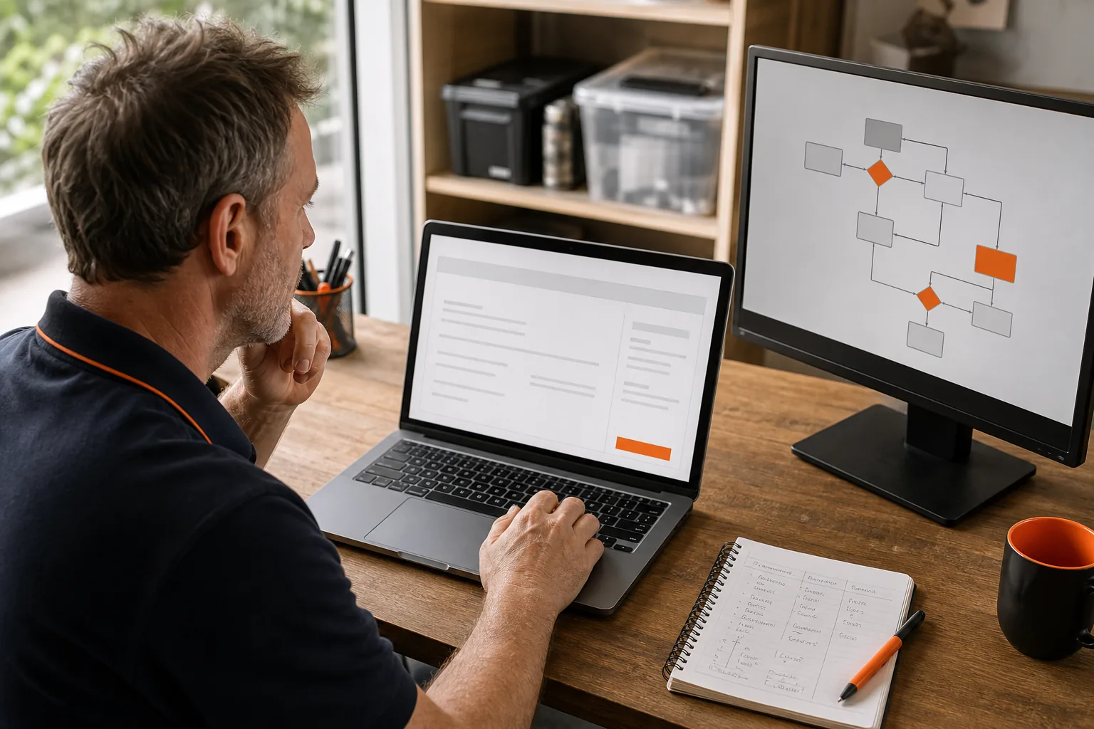 A quoting workflow for a small business, showing job notes turning into a draft quote for owner approval